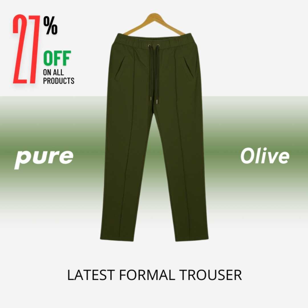 Formal,Pant,Cutting,Trouser,For,Men,(Olive)